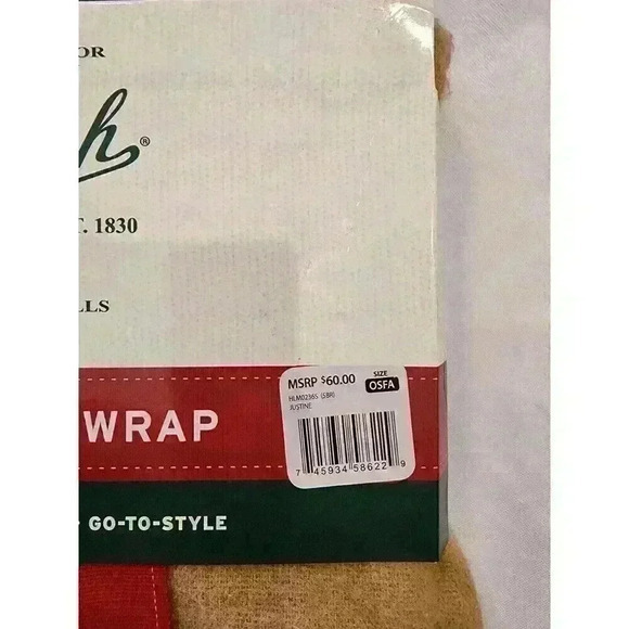 Woolrich Cozy Blanket Wrap Scarf Shawl Plaid Fringe Outdoor Cozy - New With Tags - Picture 3 of 3